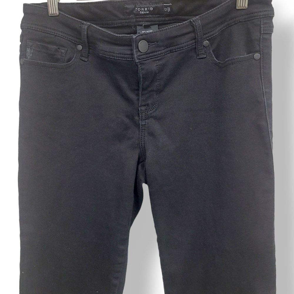 Torrid Denim Womens Size 12 Black Pants Stretch 69% Cotton 29% Polyester